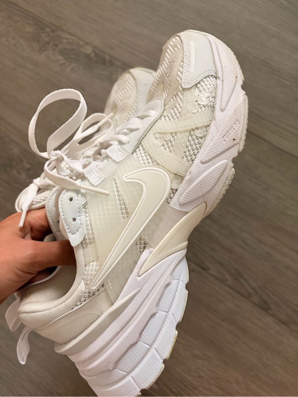 Nike Women's White Layered Mesh Trainer Sneakers